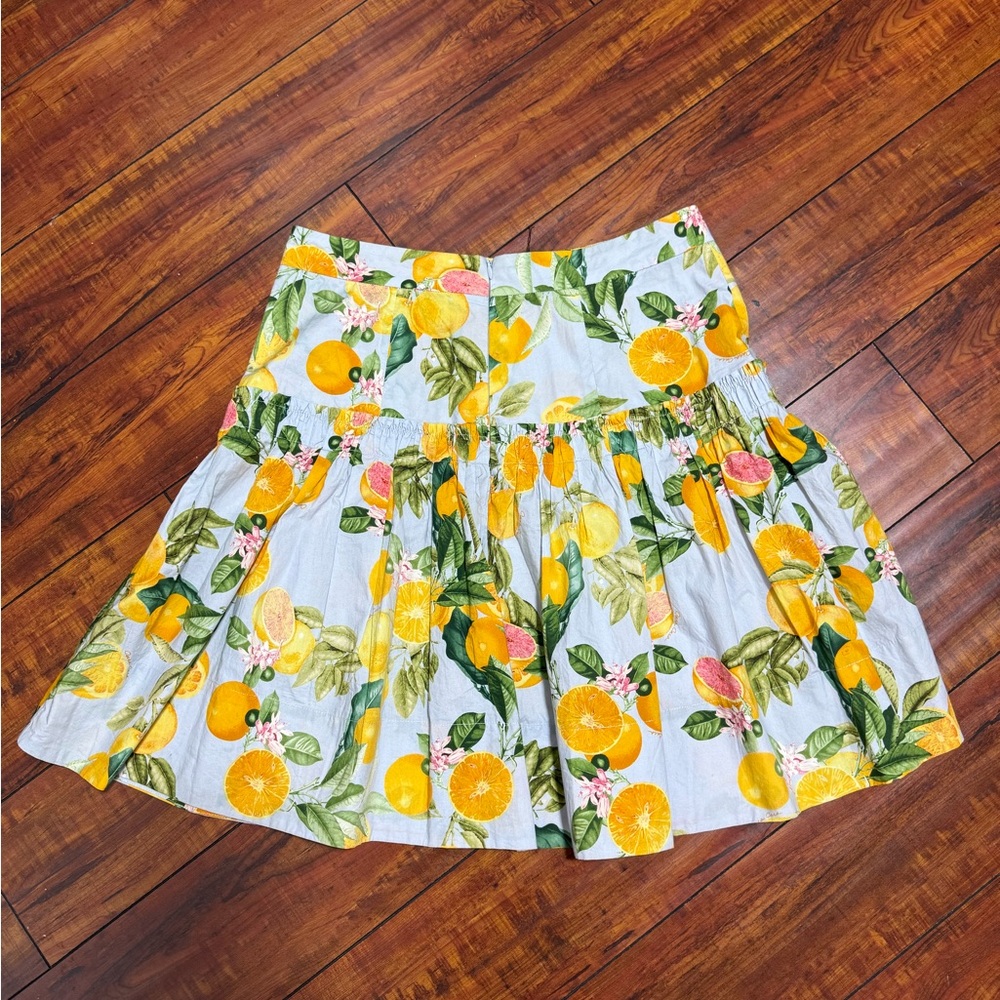 Cara Cara Alessandra Printed Mini Skirt  Size  8 Cotton - Picture 8 of 8